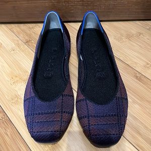 Rothy’s Cranberry Plaid Squares - Size 9 EUC